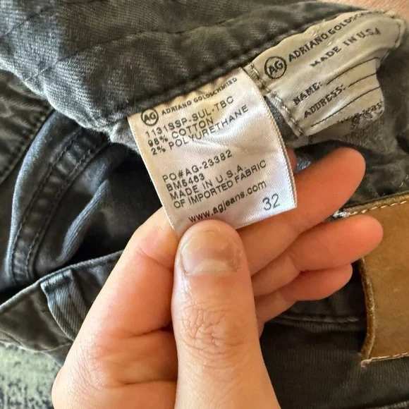 Adriano Goldschmied Charcoal Gray Straight Leg The Matchbox Jeans Size 32 - Picture 6 of 7